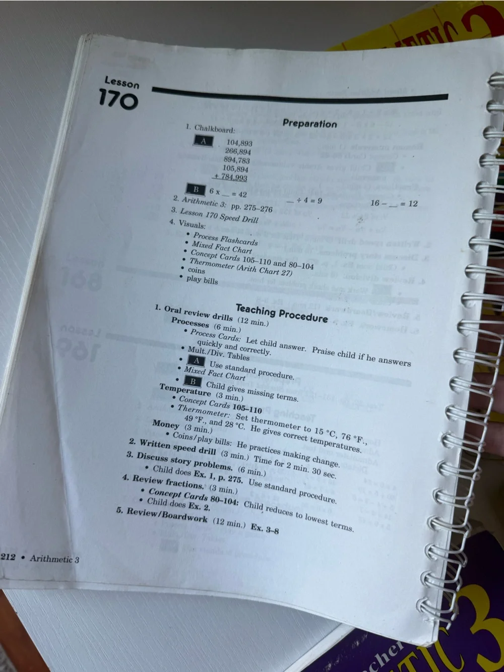 Abeka | A Beka Arithmetic 3 Homeschool Curriculum Math Speed Drills Teacher Key